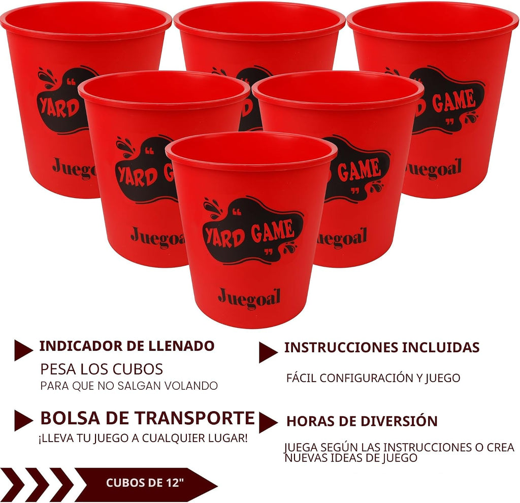 Juegoal Juego Gigante de Yard Pong al Aire Libre Set de Lanzamiento para Playa, Camping, Césped y Patio Trasero
