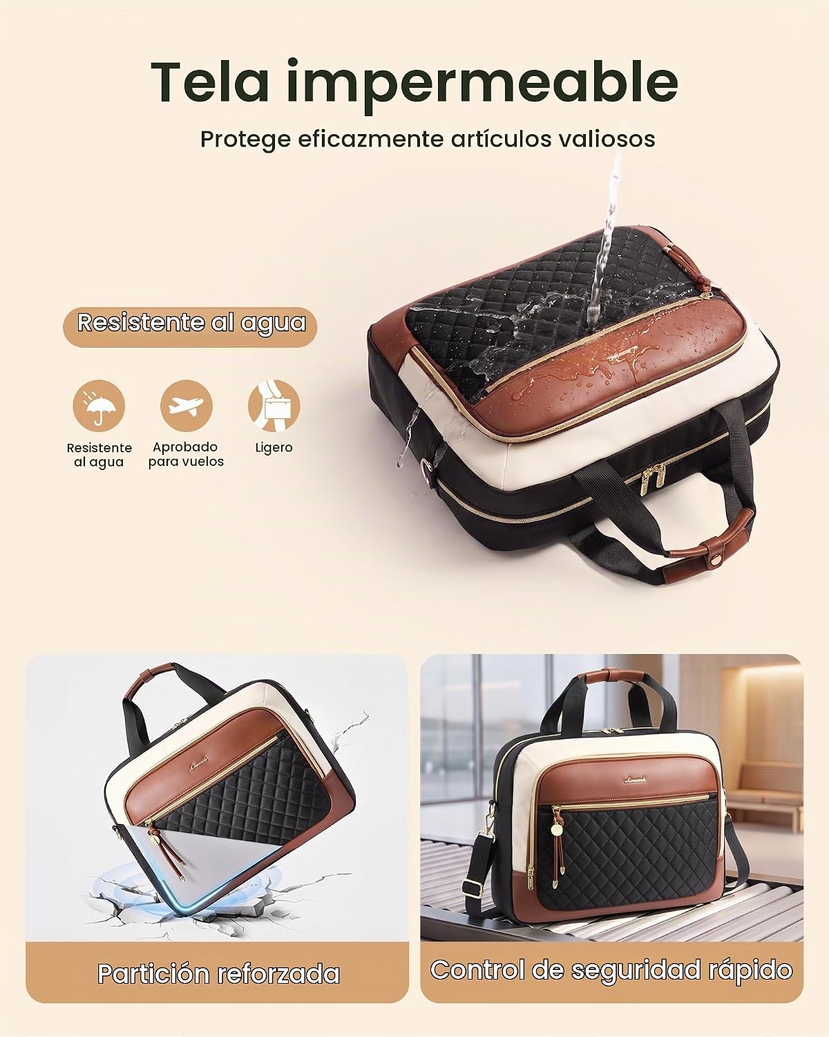 LOVEVOOK Maletín para ordenador portátil para mujer, bolsos de homb...