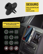 Scosche Qi2 Cargador magnético inalámbrico MagSafe para coche, soporte de 15 W con ventosa magnética para parabrisas/salpicadero con clip de ventilación y cargador de coche USB-C rápido compatible con