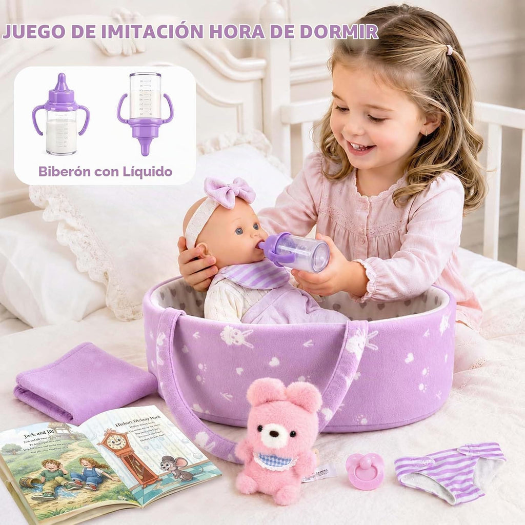 Dreamon Set de muñecas de bebé de 12 pulgadas con accesorios de