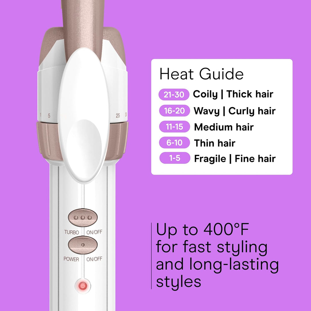 Conair Rizador de Cerámica Doble de ½ Pulgada con Clip de Garra de...
