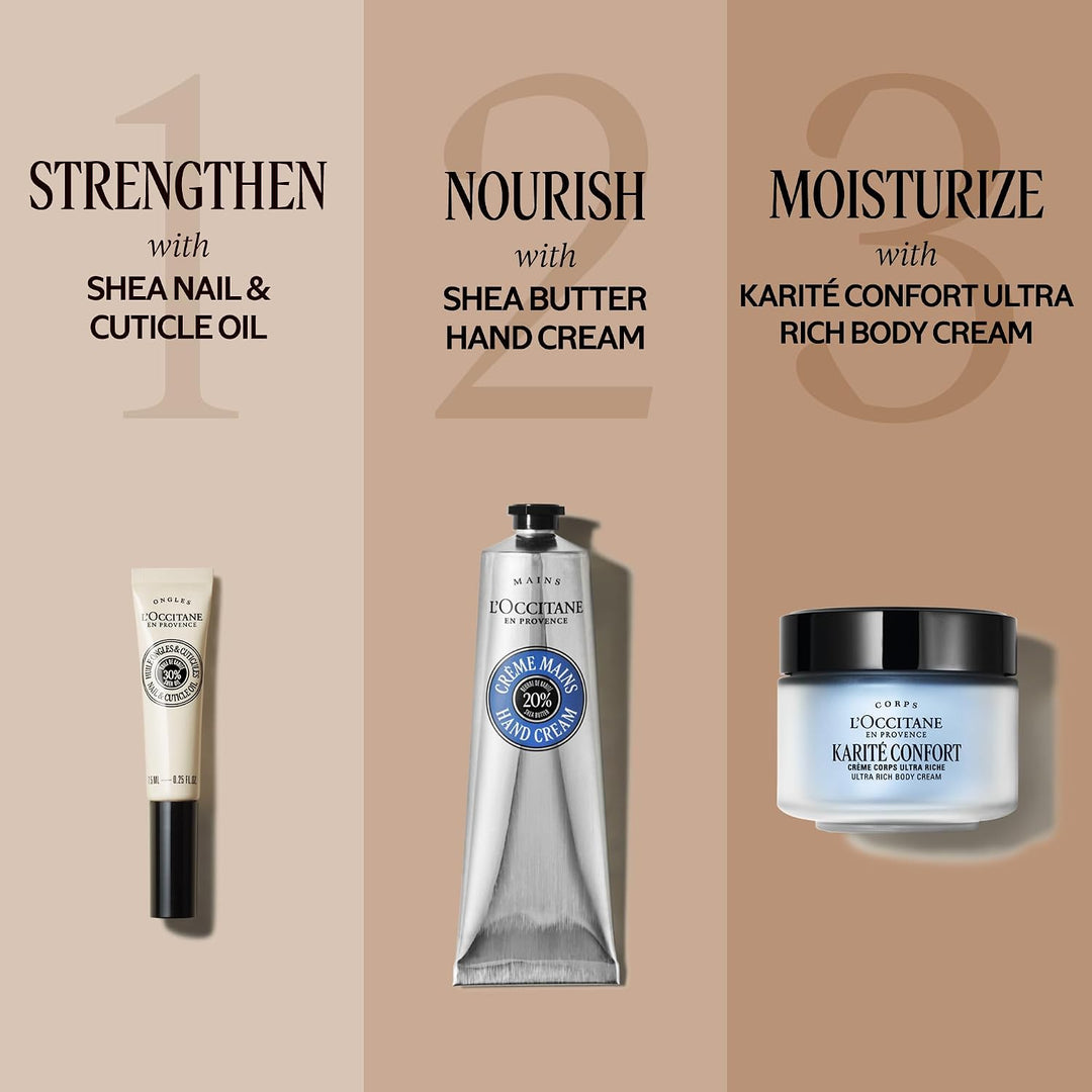 L'OCCITANE Crema de manos con manteca de karité orgánica al 20%, nu...