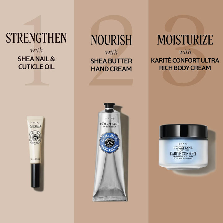 L'OCCITANE Crema de manos con manteca de karité orgánica al 20%, nu...