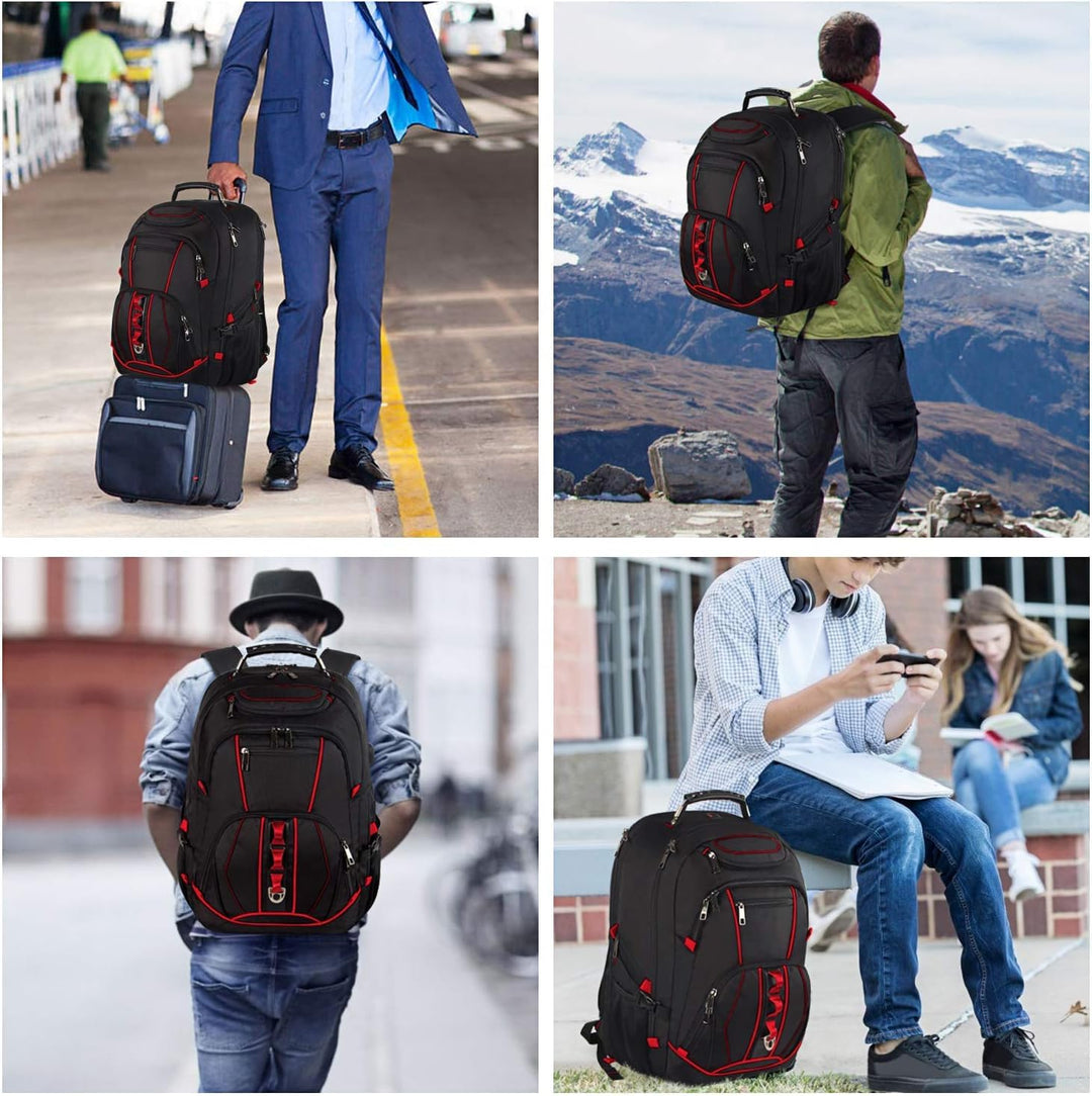 JCDOBEST Mochila para laptop, roja, capacidad de 55 L, aprobada por...