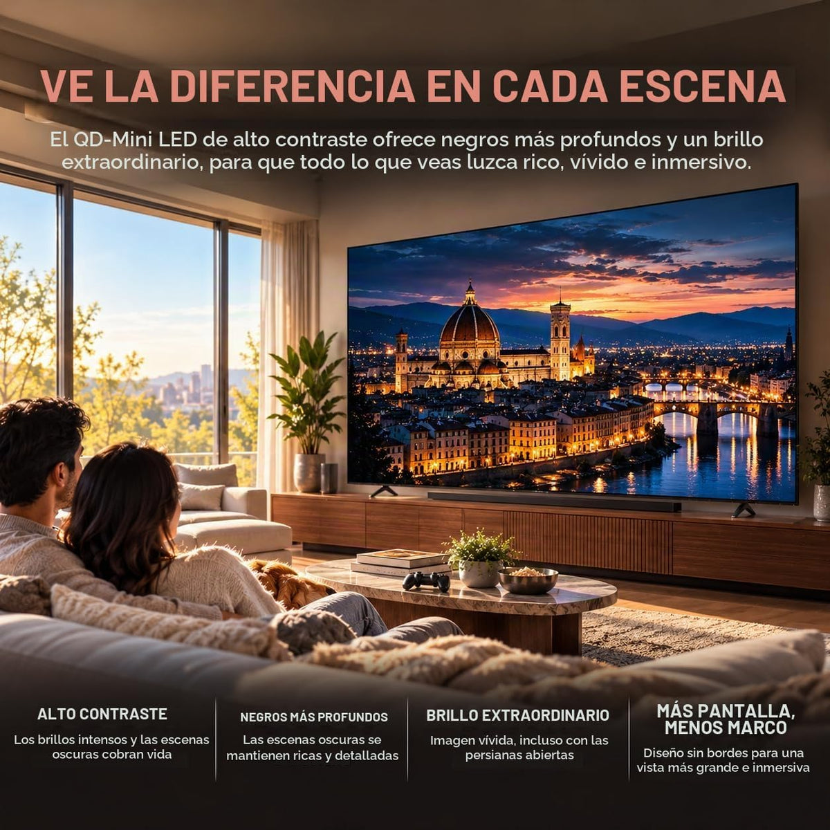 TCL 65" QM64L alto contraste QD-MINI-LED 4K AI Smart Fire TV