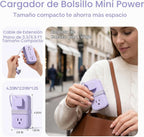 SMALLRT - 2 tiras de alimentación de viaje, cable de extensión con múltiples tomas, extensión envuelta de 3.3 pies con 4 salidas de CA para viajes, hotel, crucero, protección contra sobretensiones