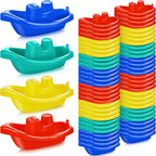 Woanger - 60 botes de juguete de plástico para niños pequeños, coloridos
