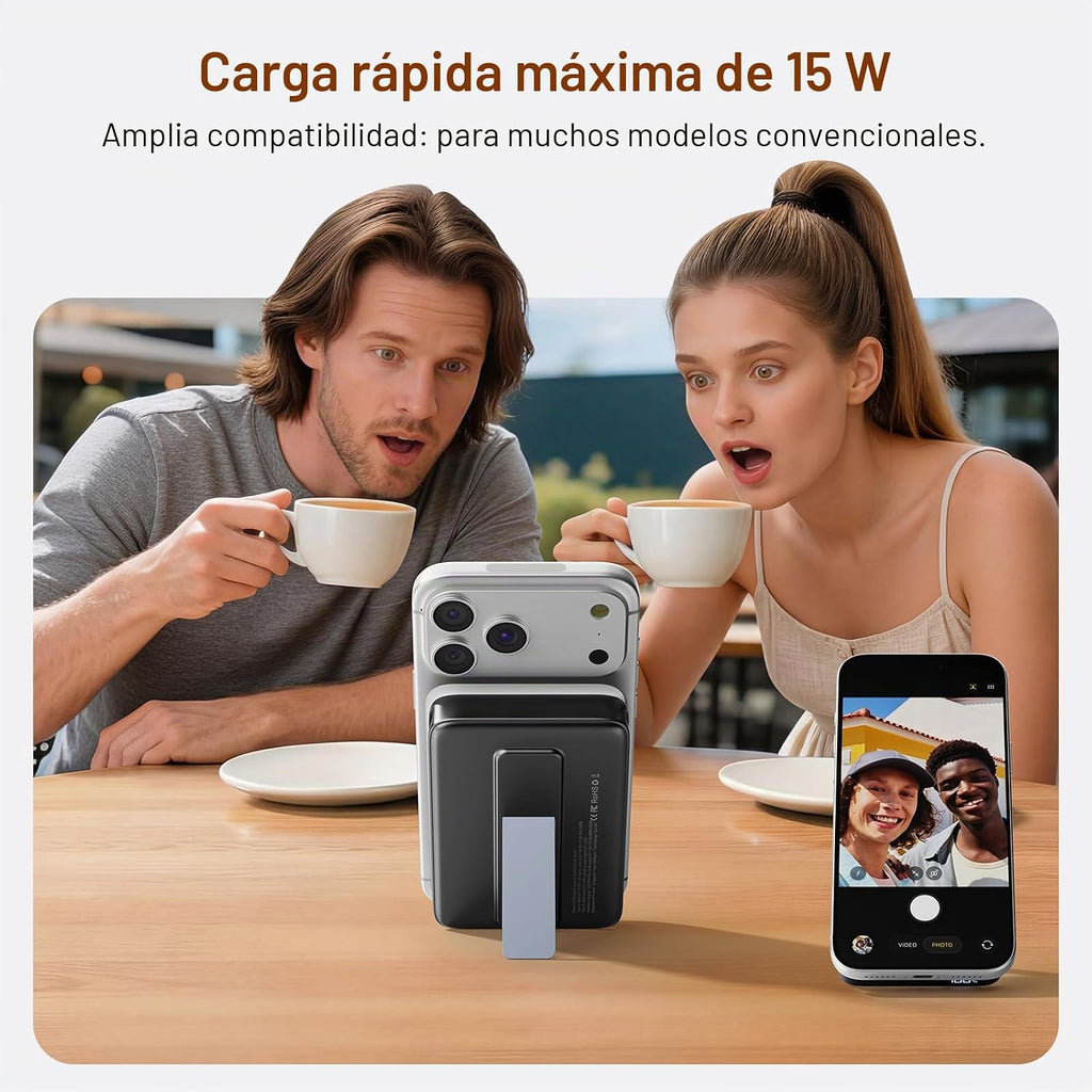 Cargador portátil magnético 10000mAh, banco de energía 22.5W con cable
