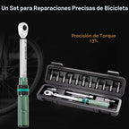 Juego de llaves dinamométricas para bicicleta, 1/4 pulgadas, 5–25
