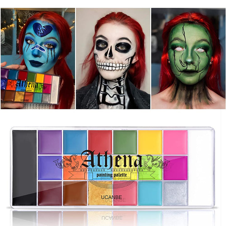 UCANBE Juego de pintura facial y corporal, paleta de pintura Athena...