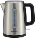 Amazon Basics Hervidor eléctrico de acero inoxidable para té y café, sin BPA, hervir rápido, apagado automático, protección contra hervor, 1.7 litros, 1500 W, negro y plateado