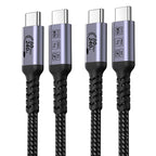 80Gbps USB 4.0 para Thunderbolt 4 Cable 3.3 ft, 2 Paquetes, 240W