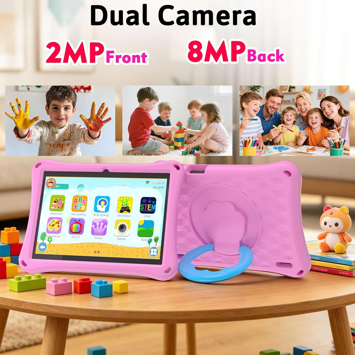 Tableta para niños Android 15 con estuche, Tableta de 10 pulgadas p...