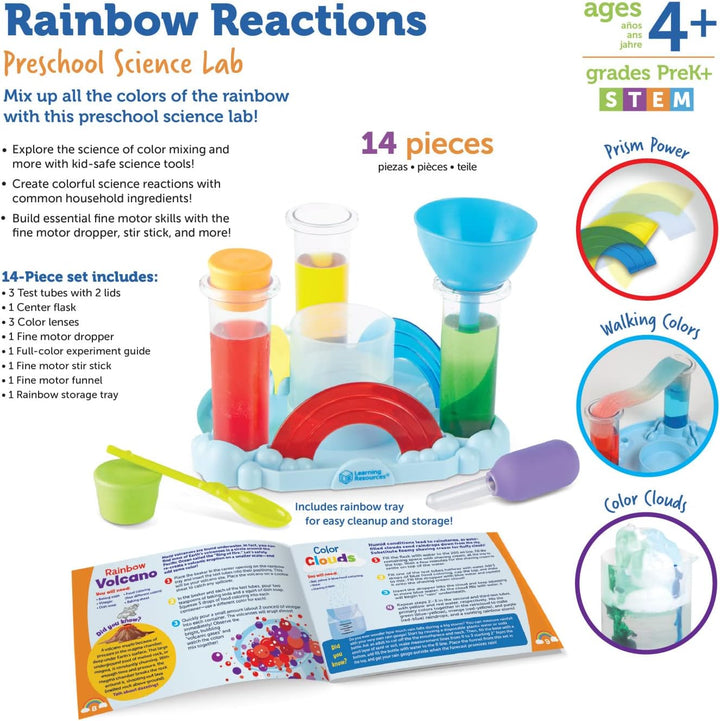 Recursos de aprendizaje Rainbow Reactions Laboratorio de ciencias p...