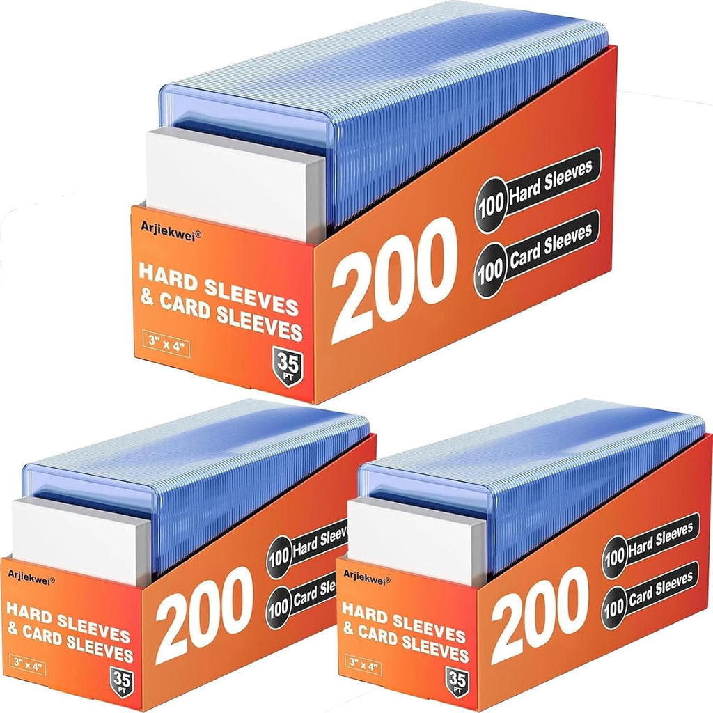 600 fundas para tarjetas de plástico duro, Arjiekwei 3 x 4 pulgadas