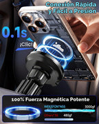 Cargador de montaje para coche MagSafe 15W Soporte magnético rápido para