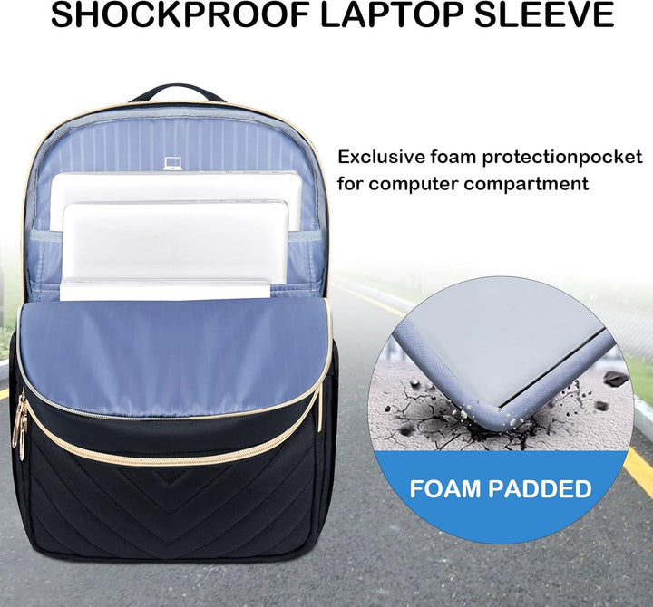 VANKEAN Mochila para laptop de 15.6 pulgadas para mujeres y hombres...