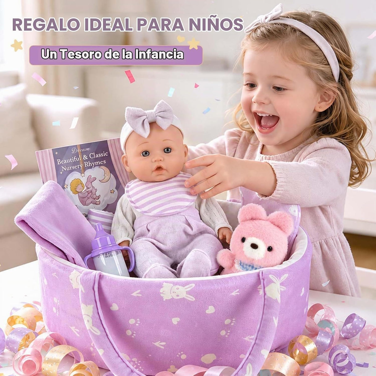 Dreamon Set de muñecas de bebé de 12 pulgadas con accesorios de