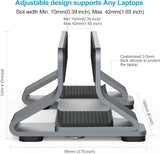 Psitek Soporte vertical de aluminio para laptop, soporte de acoplam...