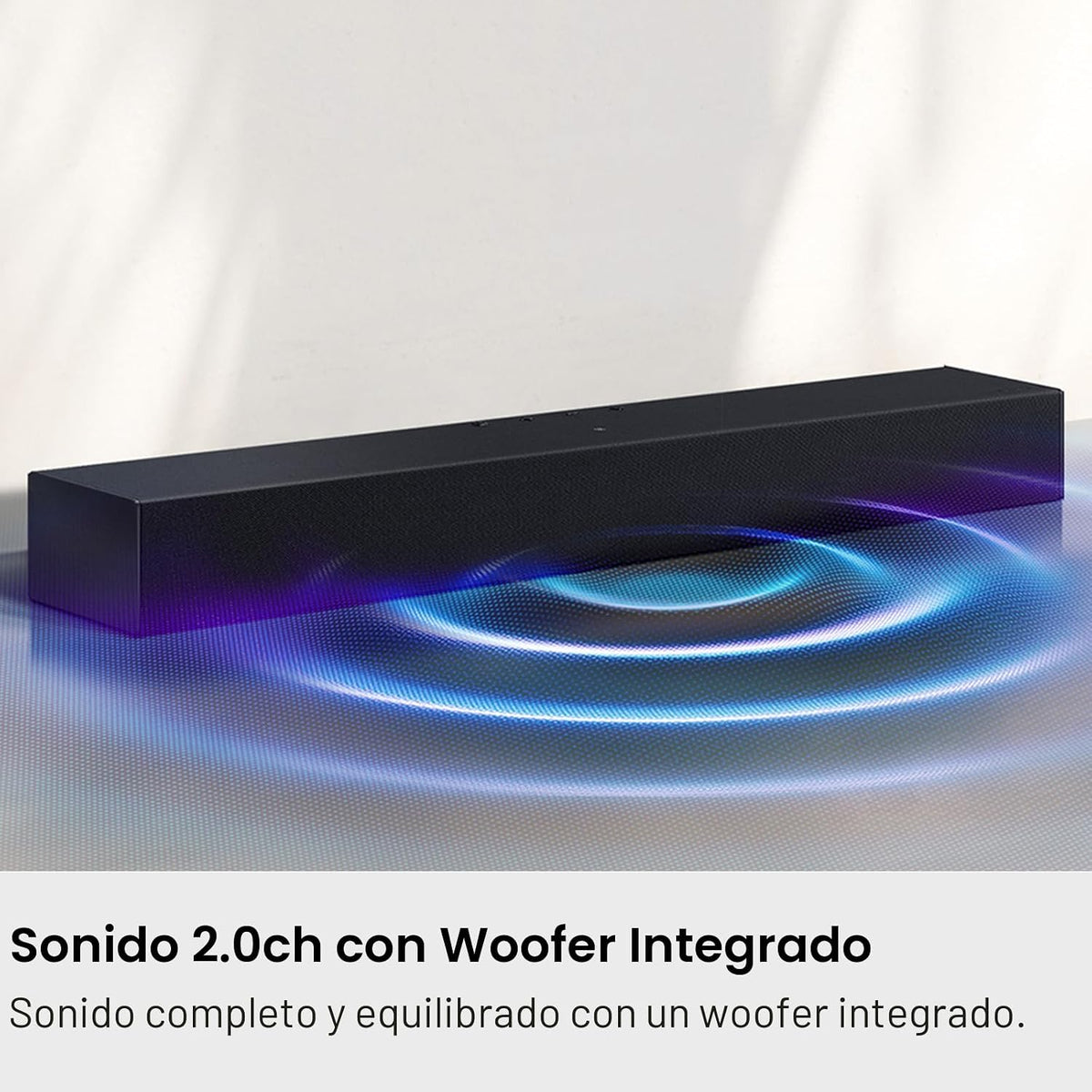 Barra de sonido Samsung Serie B HW B400F 2.0 canales con subwoofer incorporado (Modelo 2025) Un control remoto, expansión de sonido envolvente, modo de mejora de voz