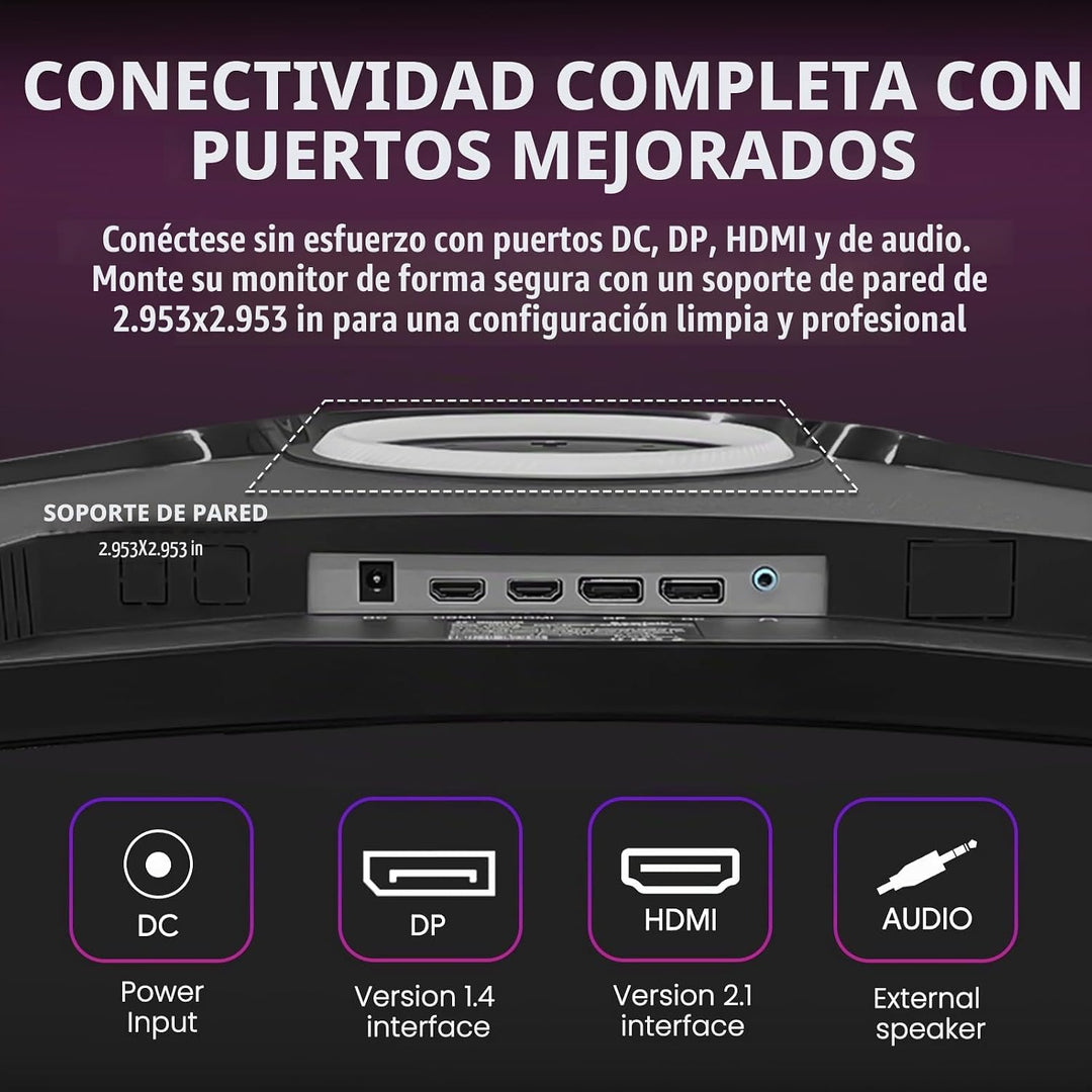 CRUA - Monitor curvo ultra ancho DQHD de 49 pulgadas y 165 Hz, 1500...