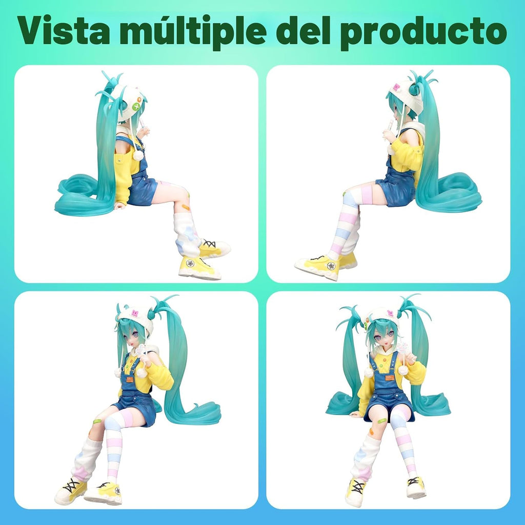 Juego de figuras de niña de estilo anime, 4 piezas de bonitas figuras de personajes sentados, figuras coleccionables de PVC de 5.1 a 5.9 pulgadas, decoración de escritorio para fanáticos y