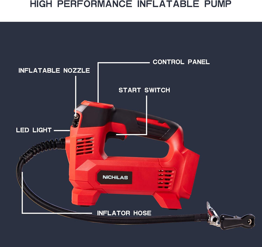 Nichilas Inflador de neumáticos compatible con batería Milwaukee M1...