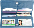Big Skinny Billetera ejecutiva para mujer con pliegue doble para chequera, hasta 40 tarjetas