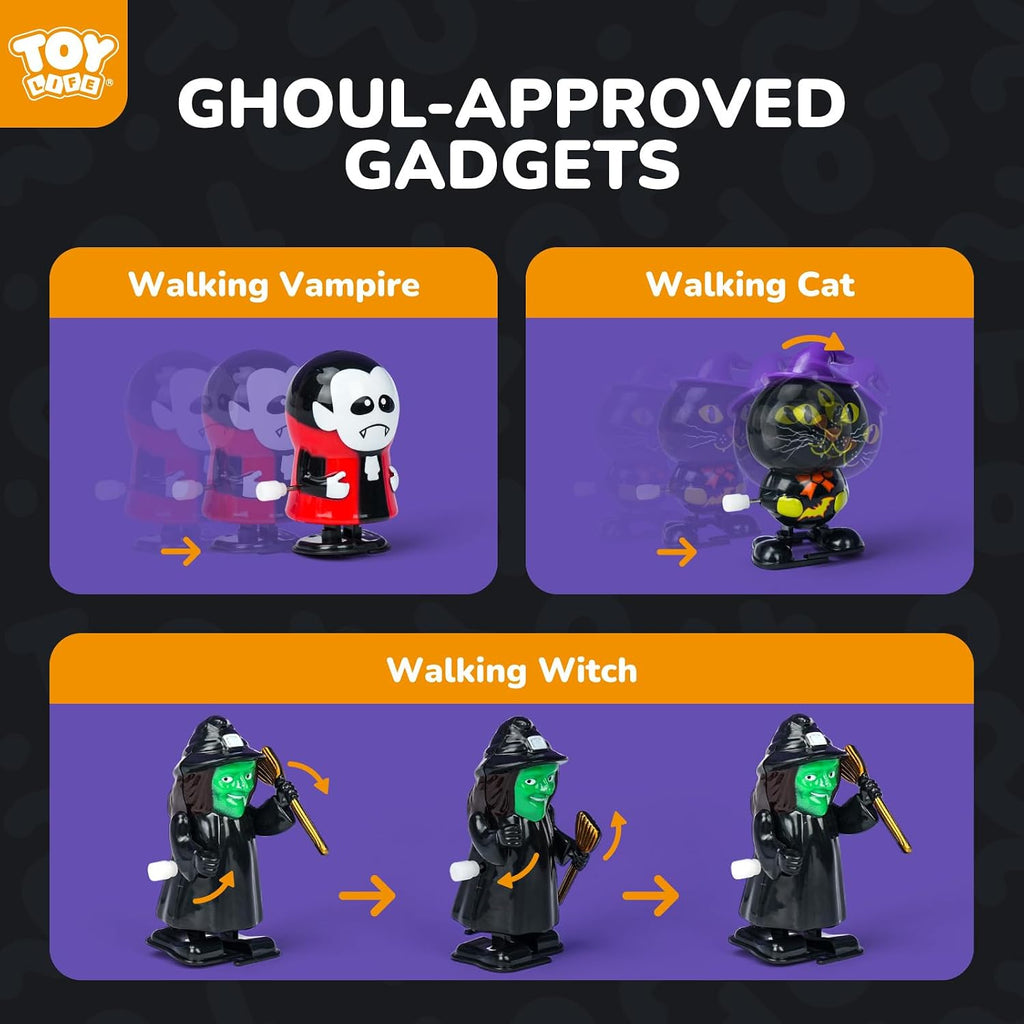 TOY Life 13 piezas de juguetes de cuerda de Halloween, regalos de fiesta de Halloween para niños pequeños, juguetes a granel de Halloween para bolsas de golosinas, rellenos de bolsas de golosinas de