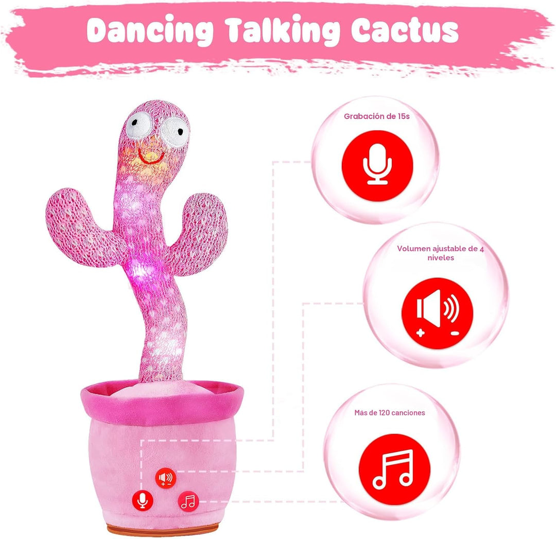 SANJOIN Juguete de Cactus Bailarín que Habla para Bebés y Niños Peq...