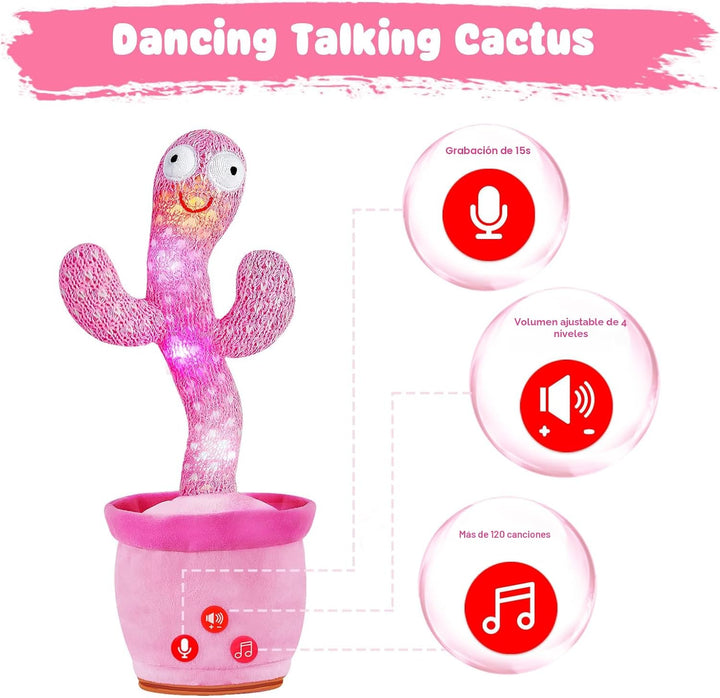SANJOIN Juguete de Cactus Bailarín que Habla para Bebés y Niños Peq...