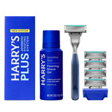 Harry's Kit de afeitado Plus para hombres, mango premium, 5 car...