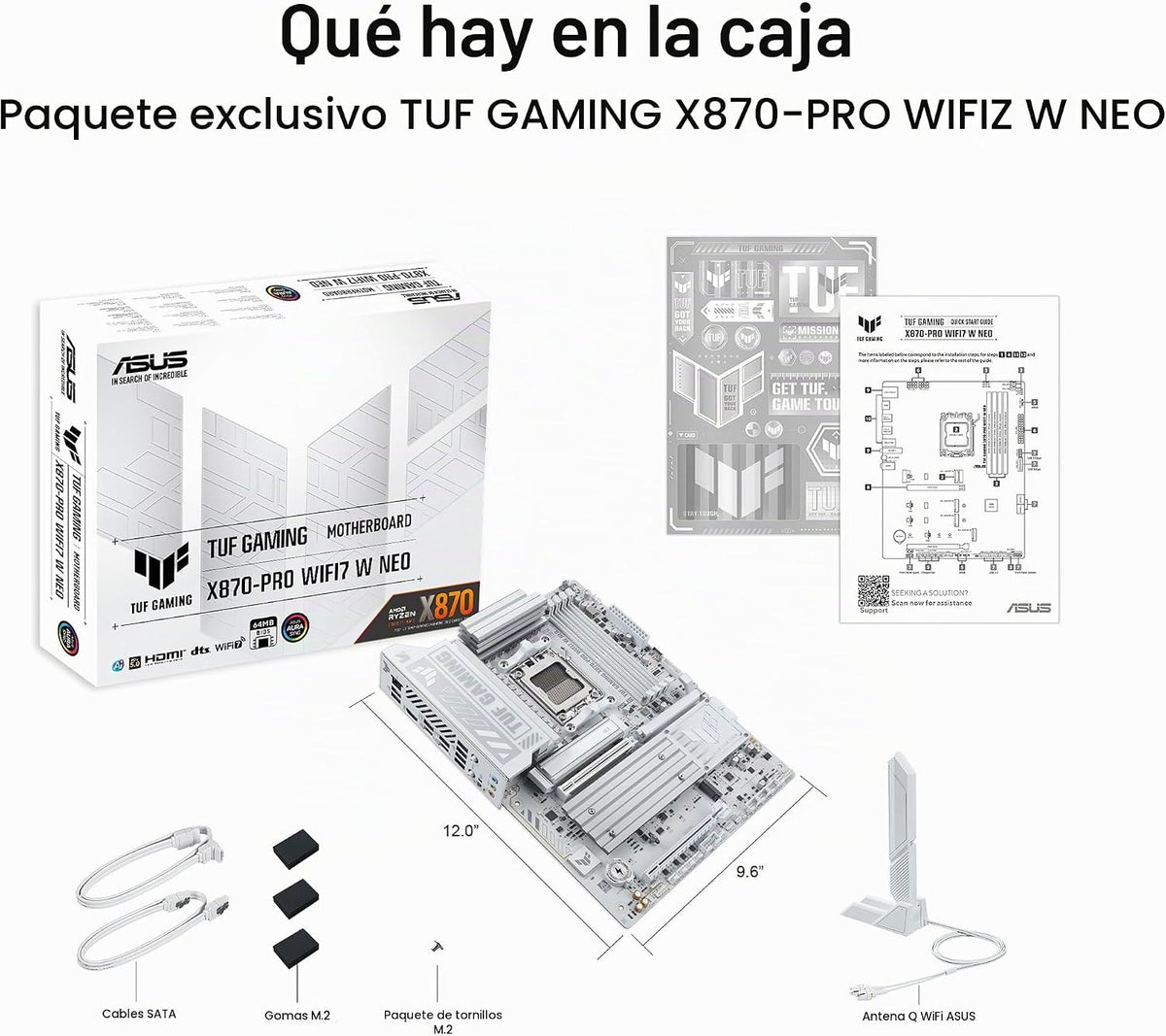 ASUS TUF Gaming X870-PRO WIFI7 W NEO AM5 ATX placa base, DDR5, ajus...