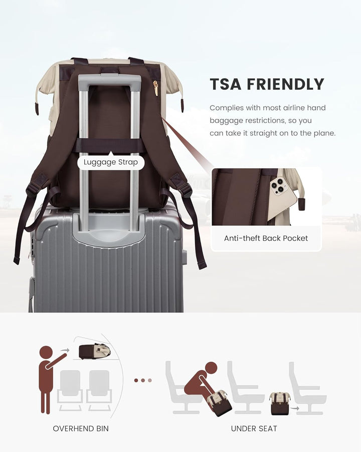 LOVEVOOK Mochila para laptop para mujer, bolsa de trabajo de 15.6 p...