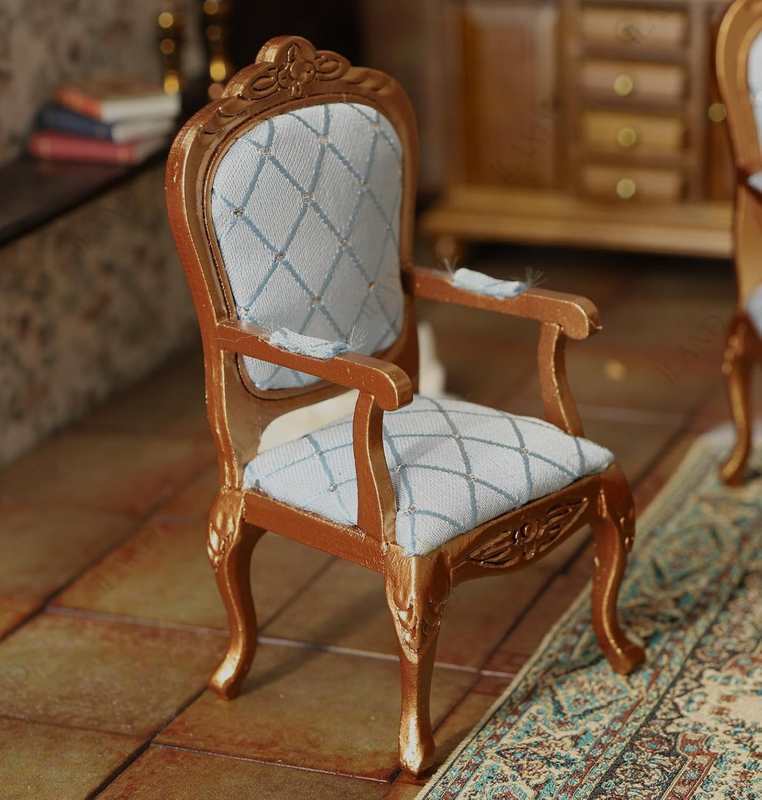 iLAND Juego de muebles de casa de muñecas victoriana, muebles y acc...