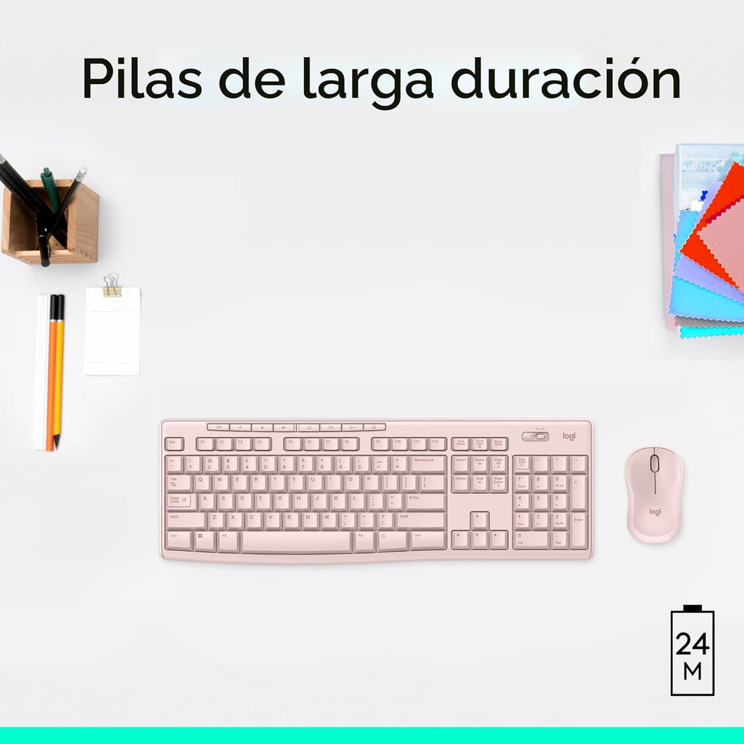 Logitech Teclado inalámbrico K270 para Windows, inalámbrico de 2,4...