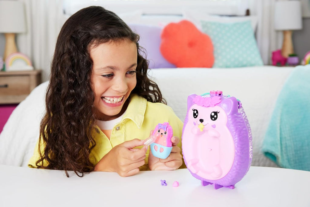 Polly Pocket 2 en 1 erizo para mamá y bebé portátil compacto