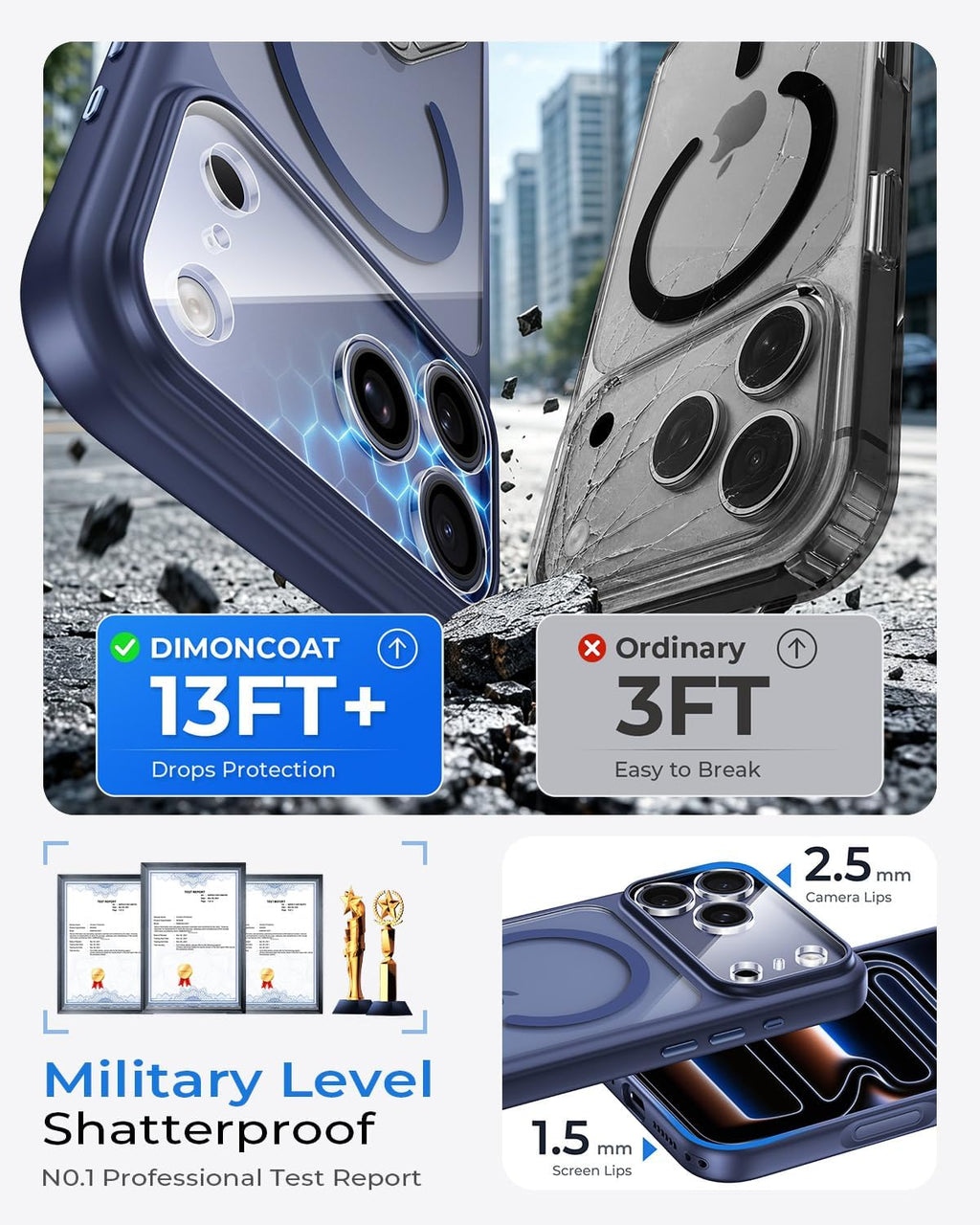 Fuerte magnético y soporte sin costuras de 360° para iPhone 18 Pro Max