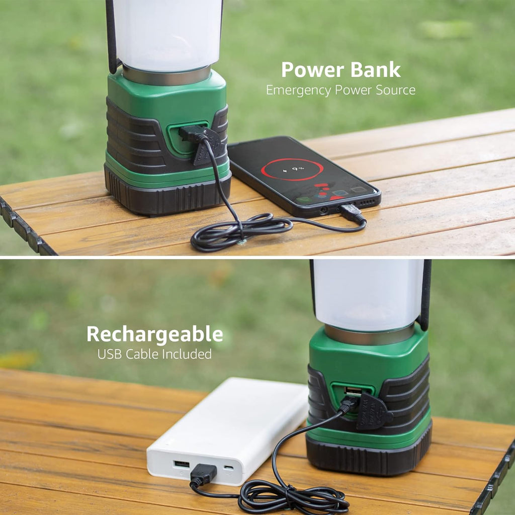 Lámpara LE farol led portátil para camping de 500 lúmenes, 3 modos, a batería, lámpara impermeable IPX4 para senderismo, pesca, para interiores, exteriores, para emergencias
