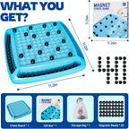 Juego de imán, juegos magnéticos de ajedrez, juegos de mesa para niños de 6 a 8 a 12 años, juegos de ajedrez magnéticos, juegos de mesa familiares para niños y adultos, juego magnético con 40 piezas, divertidos regalos de cumpleaños para niños (azul)