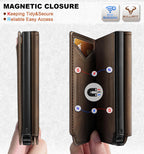 BULLIANT Billetera de cuero para hombre, tarjetero con clip para di...