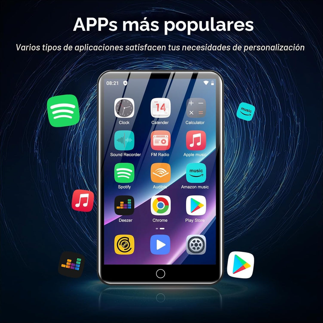 Reproductor de MP3 con Bluetooth y WiFi, 80 GB de almacenamiento y...