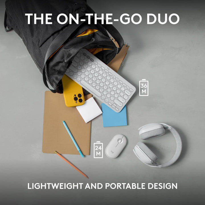 Logitech Pebble 2 Combo, teclado y mouse inalámbricos, silenciosos...