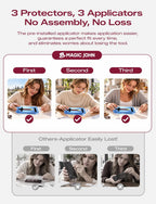 MAGIC JOHN Paquete de 3 protectores de pantalla de privacidad para iPhone