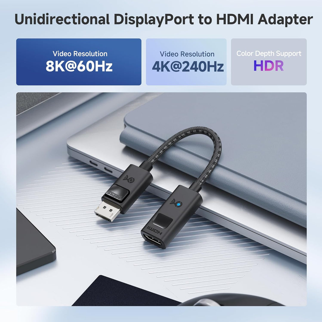 Cable Matters Adaptador DisplayPort 14 a HDMI 21 de 8K con