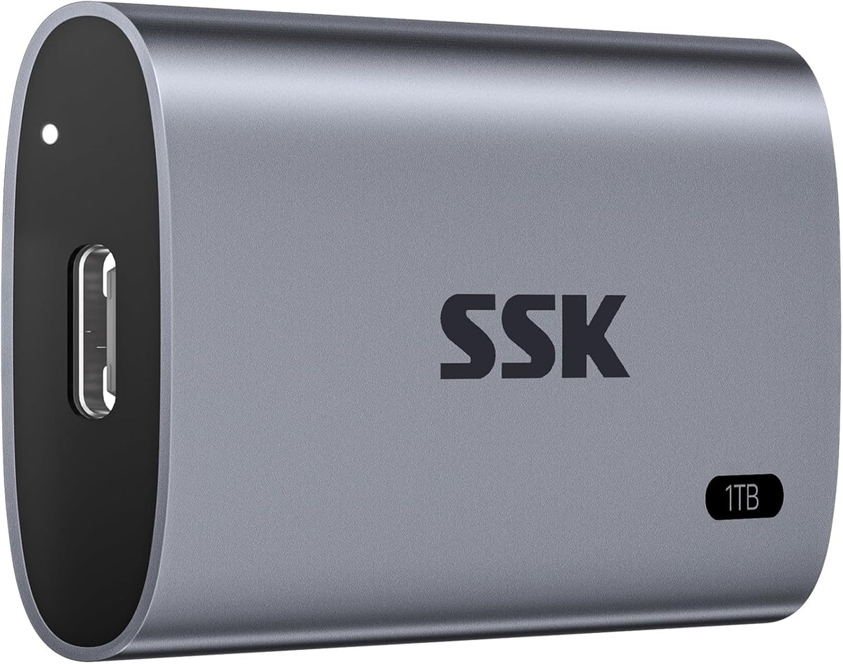 SSK Disco Duro Externo SSD de 1TB, SSD Portátil de Hasta 550MB\/s U...