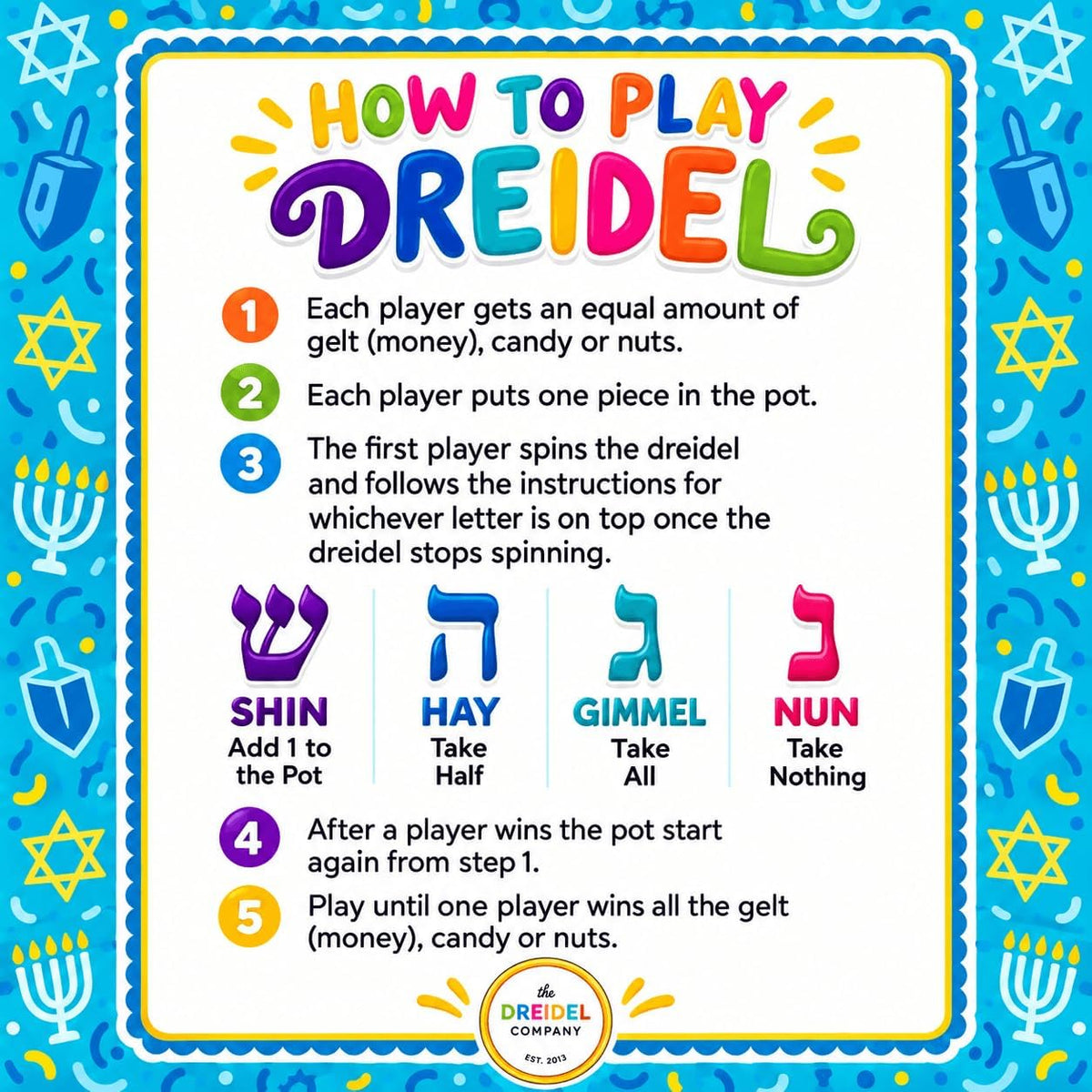 100 Dreidels Hanukkah Draydel de madera natural con transliteración en inglés y 10 tarjetas de instrucciones (idioma español no garantizado)