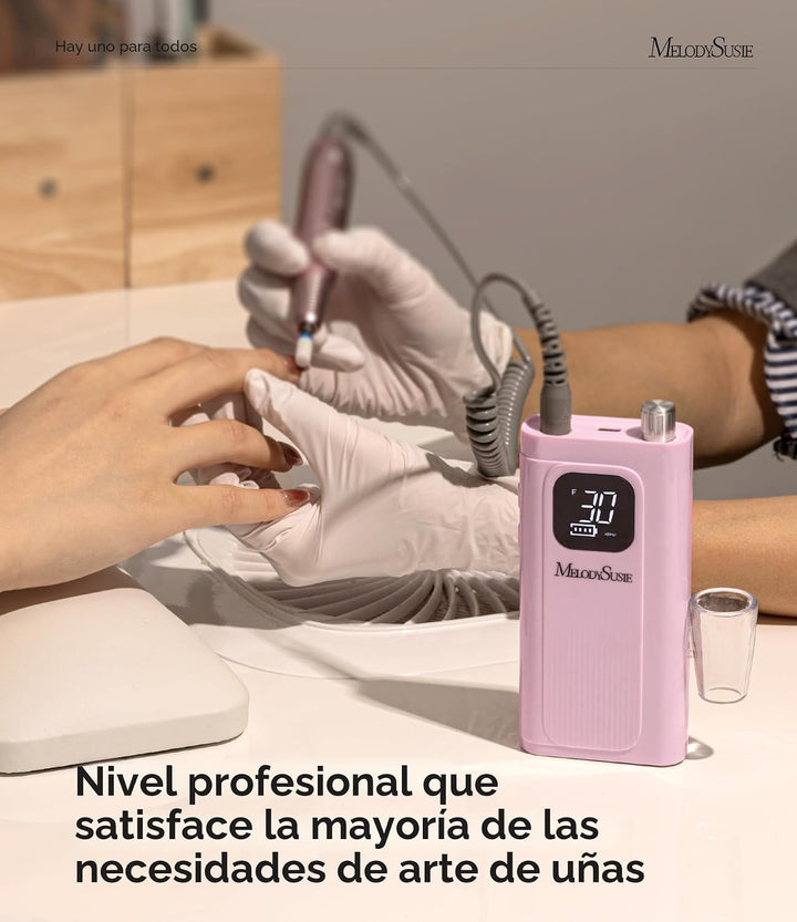 MelodySusie Lima de uñas de nivel de entrada con clip, inalámbrica,...