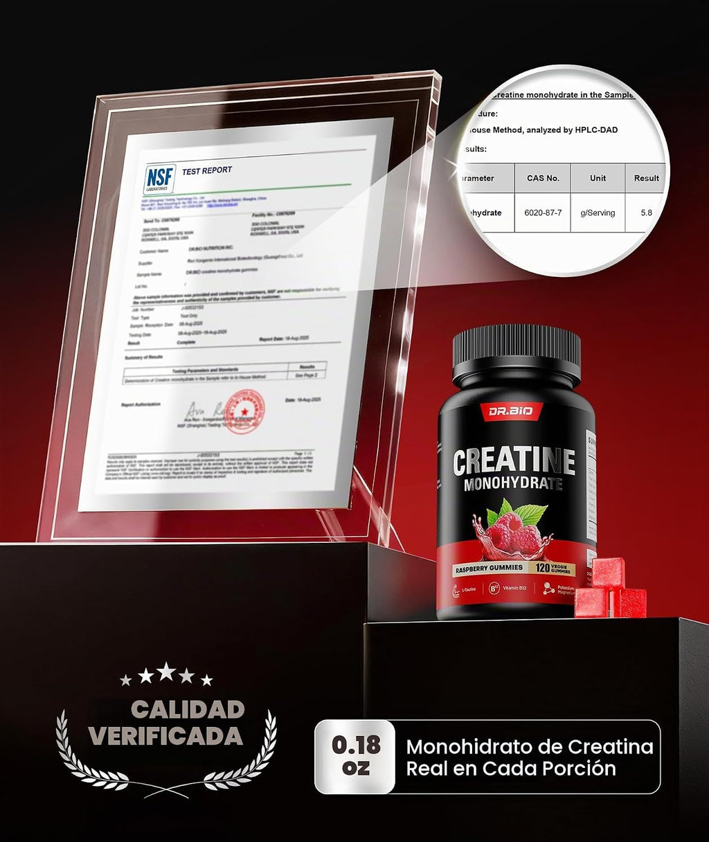 Instant Boost - Gomitas de monohidrato de creatina, fórmula complej...