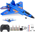 ANTSIR F-22 Avión RC, avión RC de espuma fácil de volar de 2.4 GHz, 2 CH RTF, azul